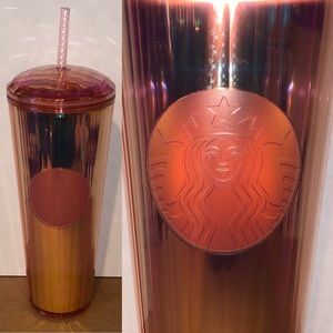 Kaleidoscope Peach Starbucks Tumbler